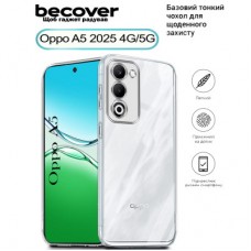Чехол для мобильного телефона BeCover Silicone Oppo A5 2025 4G/5G Transparent (713882) - Фото