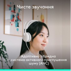 Навушники Logitech Zone Wired 2 USB White (981-001621) - Фото