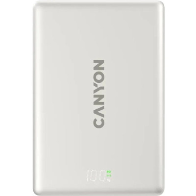 Батарея універсальна Canyon 10000 mAh OnPower 511 PD20W Magnetic wireless MagSafe Grey (CNS-CPB511G)