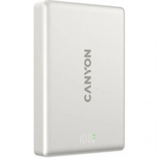 Батарея універсальна Canyon 10000 mAh OnPower 511 PD20W Magnetic wireless MagSafe Grey (CNS-CPB511G) - Фото