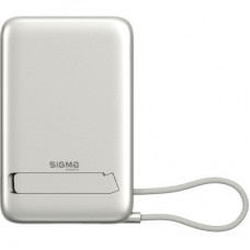 Батарея универсальная Sigma X-power SI10A8QL-MAG silver 10000mAh, Magnetic wireless 15W, charge iWatch, PD+QC, 22,5W max