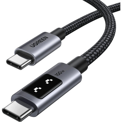 Дата кабель USB-C to USB-C 2.0m PD 100W L509 black Ugreen (35512)