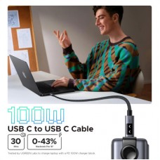 Дата кабель USB-C to USB-C 2.0m PD 100W L509 black Ugreen (35512) - Фото