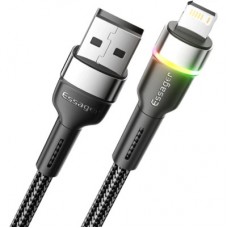 Дата кабель USB 2.0 AM to Lightning 1.0m 2.4A black Essager (EXCL-XCD01) - Фото