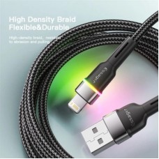 Дата кабель USB 2.0 AM to Lightning 1.0m 2.4A black Essager (EXCL-XCD01) - Фото