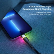Дата кабель USB 2.0 AM to Lightning 1.0m 2.4A black Essager (EXCL-XCD01) - Фото