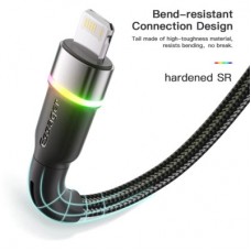 Дата кабель USB 2.0 AM to Lightning 1.0m 2.4A black Essager (EXCL-XCD01) - Фото