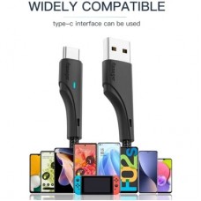 Дата кабель USB 2.0 AM to USB-C 1.0m 3A black Essager (EXCT-LS01) - Фото