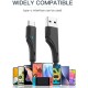 Дата кабель USB 2.0 AM to USB-C 1.0m 3A black Essager (EXCT-LS01)