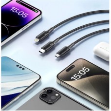 Дата кабель USB 2.0 AM to Lightning + Micro 5P + USB-C 1.2m 100W Essager (EXCMTL-JJ01-P) - Фото