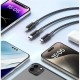 Дата кабель USB 2.0 AM to Lightning + Micro 5P + USB-C 1.2m 100W Essager (EXCMTL-JJ01-P)