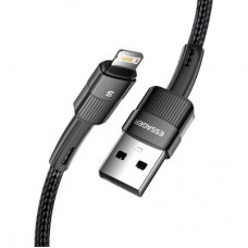 Дата кабель USB 2.0 AM to Lightning 1.0m 2.4A black Essager (EXCL-XC01) - Фото