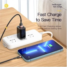 Дата кабель USB 2.0 AM to Lightning 1.0m 2.4A black Essager (EXCL-XC01) - Фото