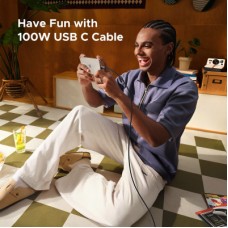 Дата кабель USB-C to USB-C 1.0m PD 100W L509 black Ugreen (35501) - Фото