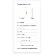 Дата кабель USB charging cable set Treasure box 0.28m Essager (ECJHZ-JH01-P) - Фото
