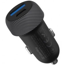 Зарядний пристрій ColorWay USB-C PD35W + USB QC3.0 car adapter (CW-CHA064PD-BK) - Фото