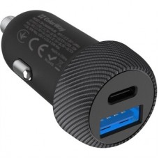 Зарядний пристрій ColorWay USB-C PD35W + USB QC3.0 car adapter (CW-CHA064PD-BK) - Фото