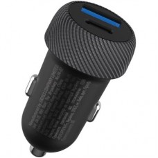 Зарядний пристрій ColorWay USB-C PD35W + USB QC3.0 car adapter (CW-CHA064PD-BK) - Фото