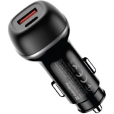 Зарядний пристрій ColorWay USB-C PD45W + USB QC3.0 car adapter (CW-CHA067PD-BK) - Фото