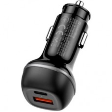 Зарядний пристрій ColorWay USB-C PD45W + USB QC3.0 car adapter (CW-CHA067PD-BK) - Фото