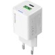 Зарядний пристрій ColorWay USB-C PD20W + 1xUSB QC4.0 white (CW-CHS062PD-WT)