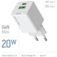 Зарядний пристрій ColorWay USB-C PD20W + 1xUSB QC4.0 white (CW-CHS062PD-WT)