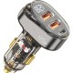 Зарядний пристрій Essager 2xUSB + 1xUSB-C 125W QC 3.0/PD3.0 Display Car Charger (ECC2AC-FM12-Z)