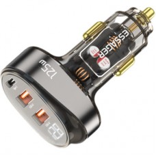 Зарядний пристрій Essager 2xUSB + 1xUSB-C 125W QC 3.0/PD3.0 Display Car Charger (ECC2AC-FM12-Z) - Фото