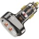 Зарядний пристрій Essager 2xUSB + 1xUSB-C 125W QC 3.0/PD3.0 Display Car Charger (ECC2AC-FM12-Z)