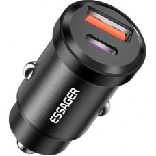 Зарядний пристрій Essager 1xUSB + 1xUSB-C 45 W black (ECCACAC45-TL01-Z) - Фото