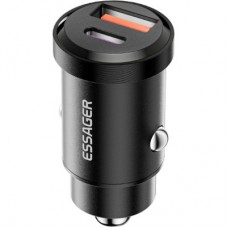 Зарядний пристрій Essager 1xUSB + 1xUSB-C 45 W black (ECCACAC45-TL01-Z) - Фото