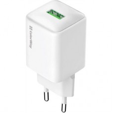 Зарядний пристрій ColorWay USB QC3.0 18 W white (CW-CHS063Q-WT) - Фото