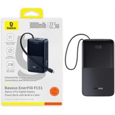 Батарея універсальна Baseus EnerFill FC51 Bipow2 Pro 300000 mAh 22,5W build cab.USB-C black (E0028100) Батарея універсальна Baseus EnerFill FC51 Bipow2 Pro 300000 mAh 22,5W build cab.USB-C black (E0028100) - Фото