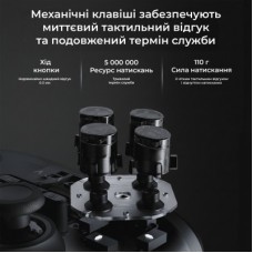 Геймпад Ajazz GP100 2.4G/BT/USB Switch/PC/iOS/Android RGB Black (GP100-B) Геймпад Ajazz GP100 2.4G/BT/USB Switch/PC/iOS/Android RGB Black (GP100-B) - Фото