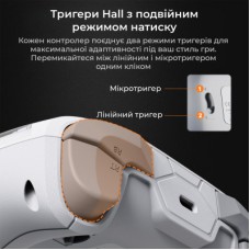 Геймпад Ajazz GP100 2.4G/BT/USB Switch/PC/iOS/Android RGB White (GP100-W) Геймпад Ajazz GP100 2.4G/BT/USB Switch/PC/iOS/Android RGB White (GP100-W) - Фото