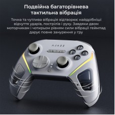 Геймпад Ajazz GP100 2.4G/BT/USB Switch/PC/iOS/Android RGB White (GP100-W) Геймпад Ajazz GP100 2.4G/BT/USB Switch/PC/iOS/Android RGB White (GP100-W) - Фото