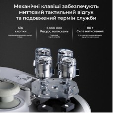 Геймпад Ajazz GP100S 2.4G/BT/USB Switch/PC/iOS/Android RGB White (GP100S-W) Геймпад Ajazz GP100S 2.4G/BT/USB Switch/PC/iOS/Android RGB White (GP100S-W) - Фото