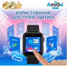 Смарт-часы Amigo GO10S Pro WIFI Чорний Смарт-годинник для дітей (1182491) - Фото