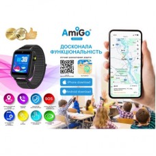 Смарт-часы Amigo GO10S Pro WIFI Чорний Смарт-годинник для дітей (1182491) - Фото