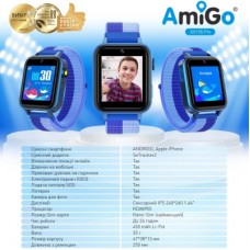 Смарт-часы Amigo GO10S Pro WIFI Синій Смарт-годинник для дітей (1182492) - Фото