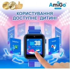 Смарт-часы Amigo GO10S Pro WIFI Синій Смарт-годинник для дітей (1182492) - Фото