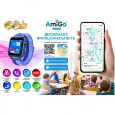 Смарт-часы Amigo GO10S Pro WIFI Синій Смарт-годинник для дітей (1182492) - Фото