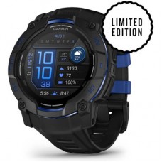 Смарт-часы Garmin Instinct 3, 50mm, AMOLED, Black with Bolt Blue Accents, GPS смарт-годинник (010-03020-03)