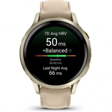 Смарт-часы Garmin Venu 4 (41mm), Beige w/ Lunar Gold + Leather, GPS смарт-годинник (010-03013-03) Смарт-часы Garmin Venu 4 (41mm), Beige w/ Lunar Gold + Leather, GPS смарт-годинник (010-03013-03) - Фото