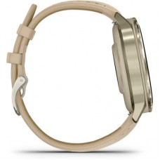 Смарт-часы Garmin Venu 4 (41mm), Beige w/ Lunar Gold + Leather, GPS смарт-годинник (010-03013-03) Смарт-часы Garmin Venu 4 (41mm), Beige w/ Lunar Gold + Leather, GPS смарт-годинник (010-03013-03) - Фото