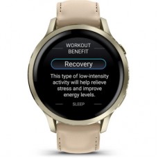 Смарт-часы Garmin Venu 4 (41mm), Beige w/ Lunar Gold + Leather, GPS смарт-годинник (010-03013-03) Смарт-часы Garmin Venu 4 (41mm), Beige w/ Lunar Gold + Leather, GPS смарт-годинник (010-03013-03) - Фото