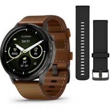 Смарт-часы Garmin Venu 4 (45mm), Black w/ Slate + Leather, GPS смарт-годинник (010-03014-03) Смарт-часы Garmin Venu 4 (45mm), Black w/ Slate + Leather, GPS смарт-годинник (010-03014-03)