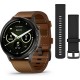 Смарт-часы Garmin Venu 4 (45mm), Black w/ Slate + Leather, GPS смарт-годинник (010-03014-03)