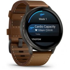 Смарт-часы Garmin Venu 4 (45mm), Black w/ Slate + Leather, GPS смарт-годинник (010-03014-03) Смарт-часы Garmin Venu 4 (45mm), Black w/ Slate + Leather, GPS смарт-годинник (010-03014-03) - Фото