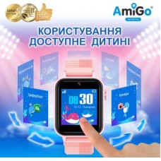 Смарт-часы Amigo GO10S Pro WIFI Рожевий Смарт-годинник для дітей (1182493) - Фото